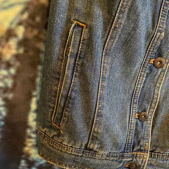 Free People Blue Denim Vest lace-up back like new - Picture 5 of 15